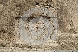 Famous carving bas-reliefs from necropolis Naqsh-e Rustam, Iran