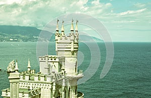 The famous castle Swallow`s Nest in Crimea