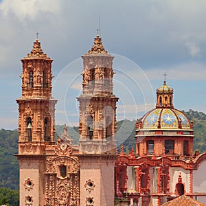 Famous cathedral of Santa Prisca in taxco city, in Guerrero V photo