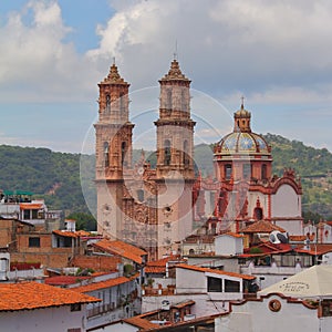 Famous cathedral of Santa Prisca in taxco city, in Guerrero III