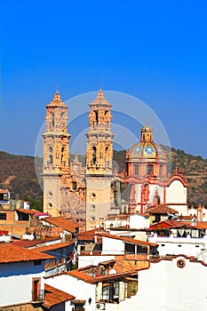 Famous cathedral of Santa Prisca in taxco city, in Guerrero, mexico III photo