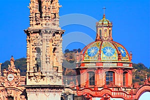 Famous cathedral of Santa Prisca in taxco city, in Guerrero, mexico VIII