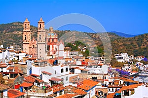 Famous cathedral of Santa Prisca in taxco city, in Guerrero, mexico XIV photo