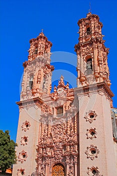 Famous cathedral of Santa Prisca in taxco city, in Guerrero, mexico I