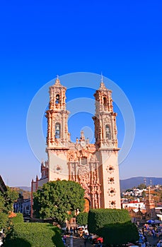 Famous cathedral of Santa Prisca in taxco city, in Guerrero, mexico XIX photo
