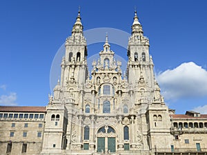 OLD CATHEDRAL IN SANTIAGO DE COMPOSTELA,SPAIN photo