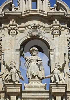 OLD CATHEDRAL IN SANTIAGO DE COMPOSTELA,SPAIN photo