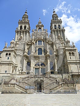 OLD CATHEDRAL IN SANTIAGO DE COMPOSTELA,SPAIN photo