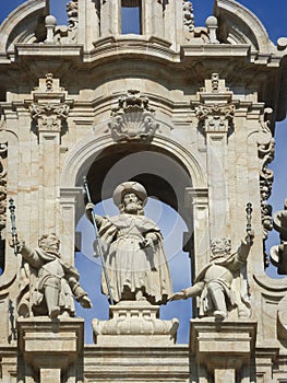 OLD CATHEDRAL IN SANTIAGO DE COMPOSTELA,SPAIN photo