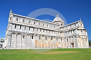 Famous cathedral on Square of Miracles in Pisa, Italy