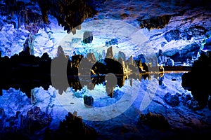 The famous cave of the cane flute in Guilin