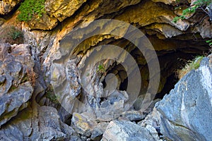 Famous cave (Cueva del Gato) in Benaojan, Ronda, Spain. photo