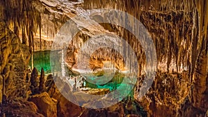 Famous cave Cuevas del Drach, on Mallorca Island, Spain photo