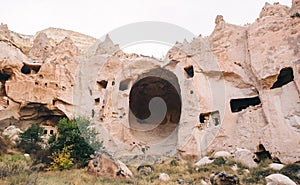 The famous cave house in Cappadocia - the old settlement cave house