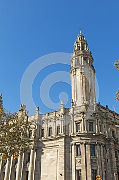 The famous central Post Office building in the city of Barcelona photo