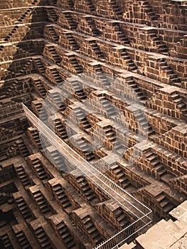 The Famous Chand Baori Stepwell in Abhaneri, Rajasthan, India