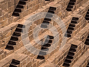 The Famous Chand Baori Stepwell in Abhaneri, Rajasthan, India photo