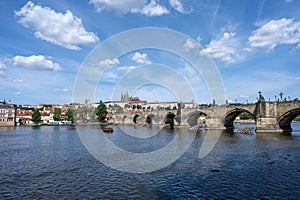The famous Charles Bridge and the Castle Hradcany