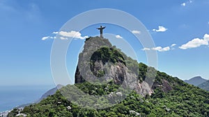 Famous Christ The Redeemer In Downtown Rio De Janeiro Brazil.