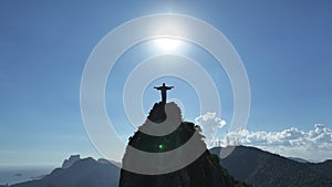 Famous Christ The Redeemer Rio In Downtown Rio De Janeiro Brazil.