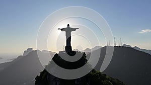 Famous Christ The Redeemer Rio In Downtown Rio De Janeiro Brazil.