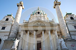 Famous church Karlskirche(Vienna, Austria) photo