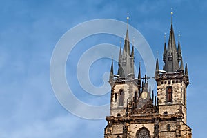 Famous Church of our lady before Tyn in Prague
