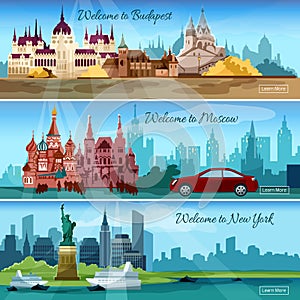 Famous Cities Banners