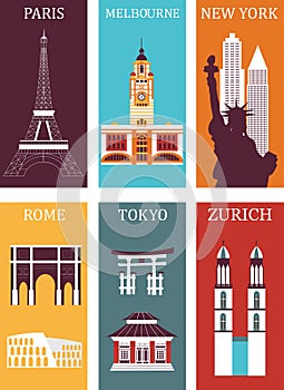 Famous cities collection