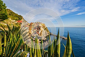 Famous city of Manarola at Cinque terre - Italy