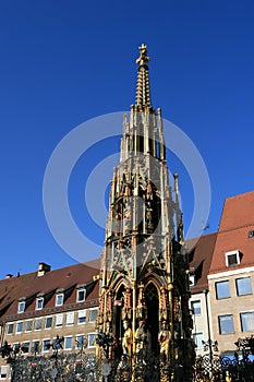 A famous city well in Nurnberg old town photo