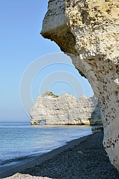 Famous cliffs of Etretat in France