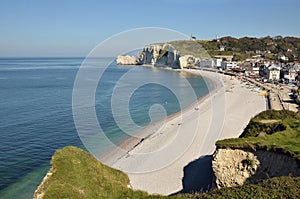 Famous cliffs of Etretat in France