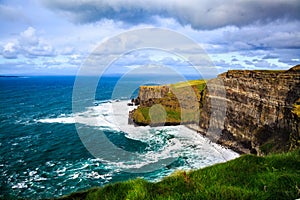 Famous Cliffs of Moher in Ireland