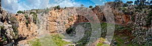 Famous Climbing Site in Crete, Greece, Voulismeno Aloni. Panoramic view