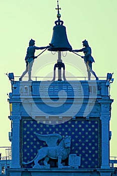 The famous clock tower, Torre dell'Orologio, of San Marco's square