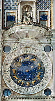 Famous clock in Venice