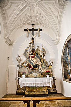 Famous cloister of Andechs from inside