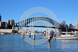 The Famous Coathanger the Sydney Harbour Bridge Blue Sky