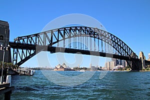 The Famous Coathanger the Sydney Harbour Bridge Blue Sky