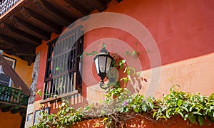 Famous colonial Cartagena Walled City Cuidad Amurrallada and its colorful buildings in historic city center, a designated UNESCO photo