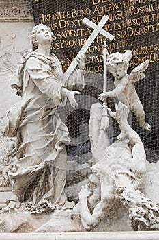 Famous column on Graben street, Vienna