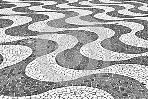 Famous Copacabana sidewalk in Rio de Janeiro, Brazil