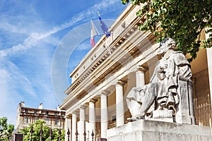 The famous court of appeal with statue in Aix en Provence