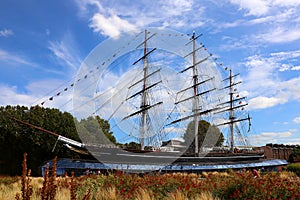 The Famous Cutty Sark Tea Clipper Ship Docked In Greenwich, London, England