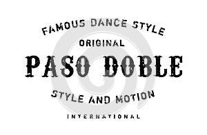 Famous dance style, Paso Doble stamp photo