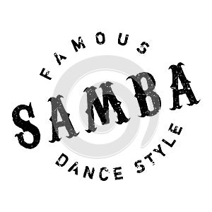 Famous dance style, samba stamp