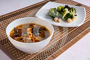 Famous delicious hot and sour soup