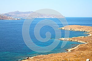 famous in delos greece historycal old ruin site