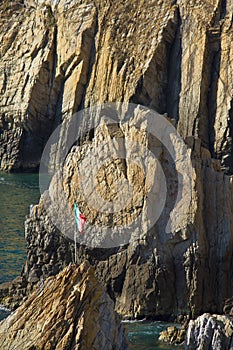 Famous diving cliff La Quebrada in Acapulco photo